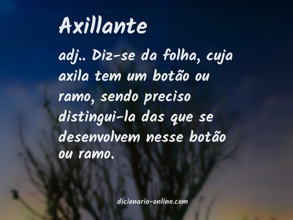 Significado de axillante