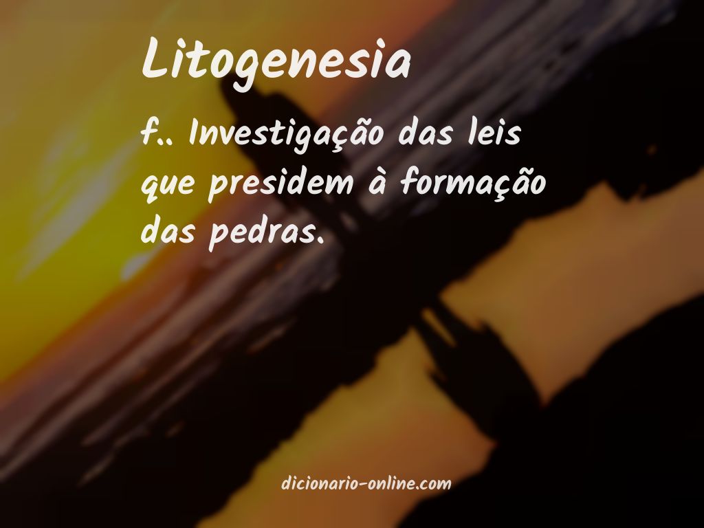 Significado de litogenesia