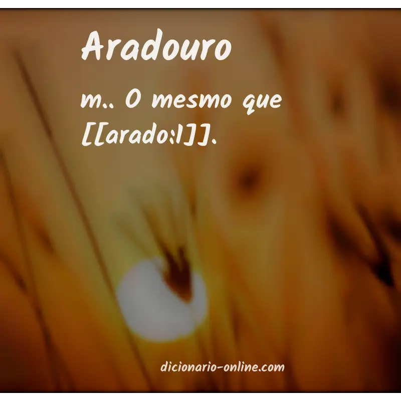 Significado de aradouro