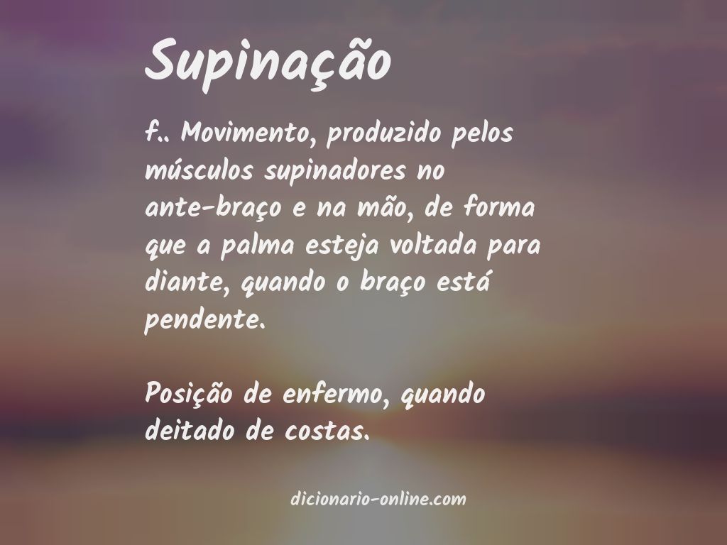 Significado de supinação