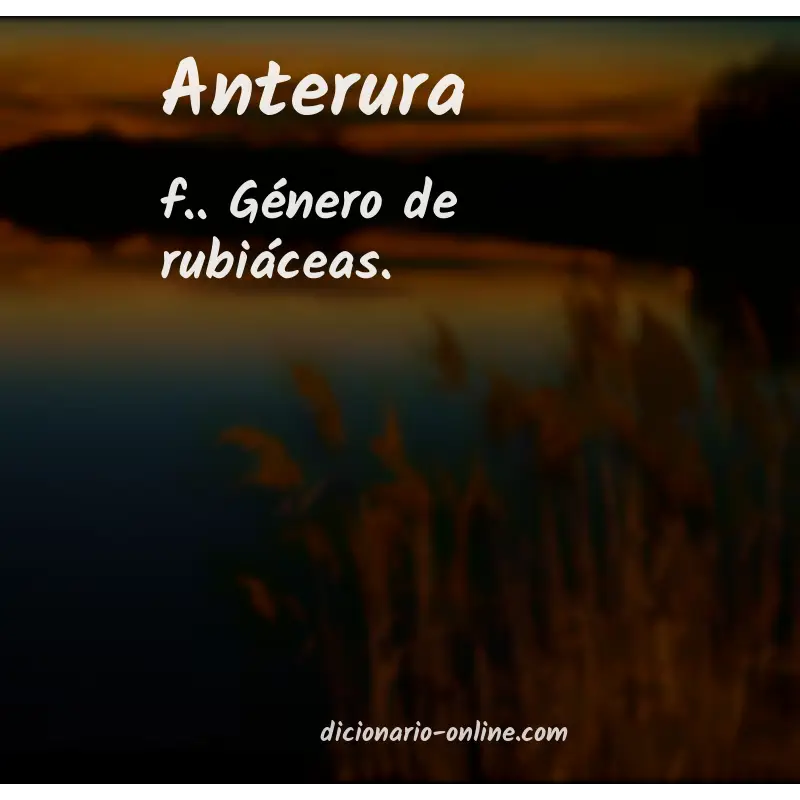 Significado de anterura