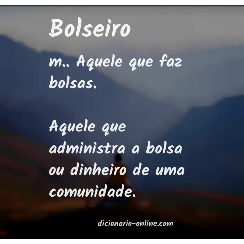 Significado de bolseiro