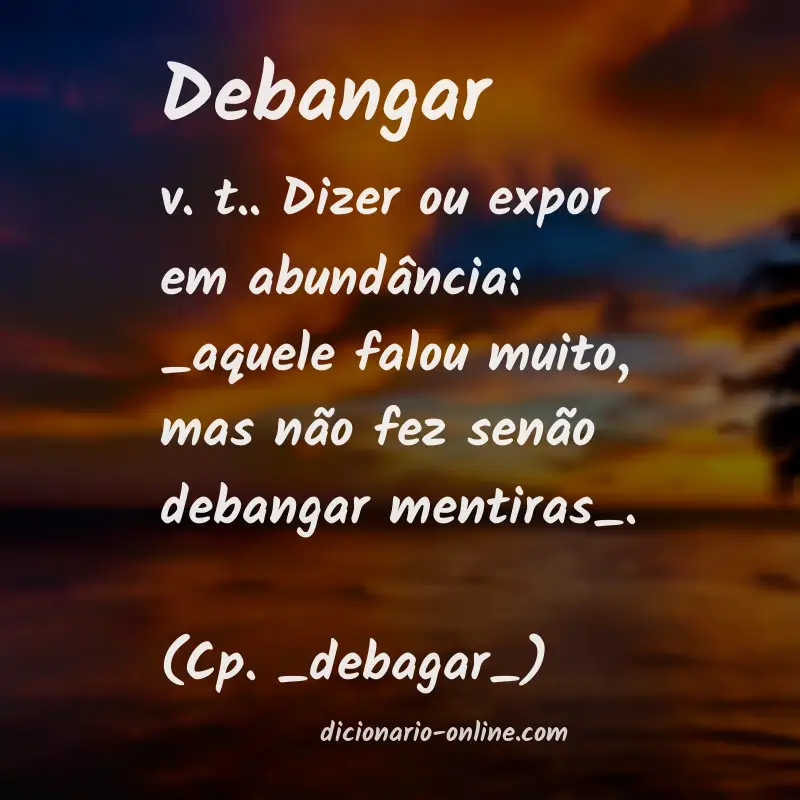 Significado de debangar