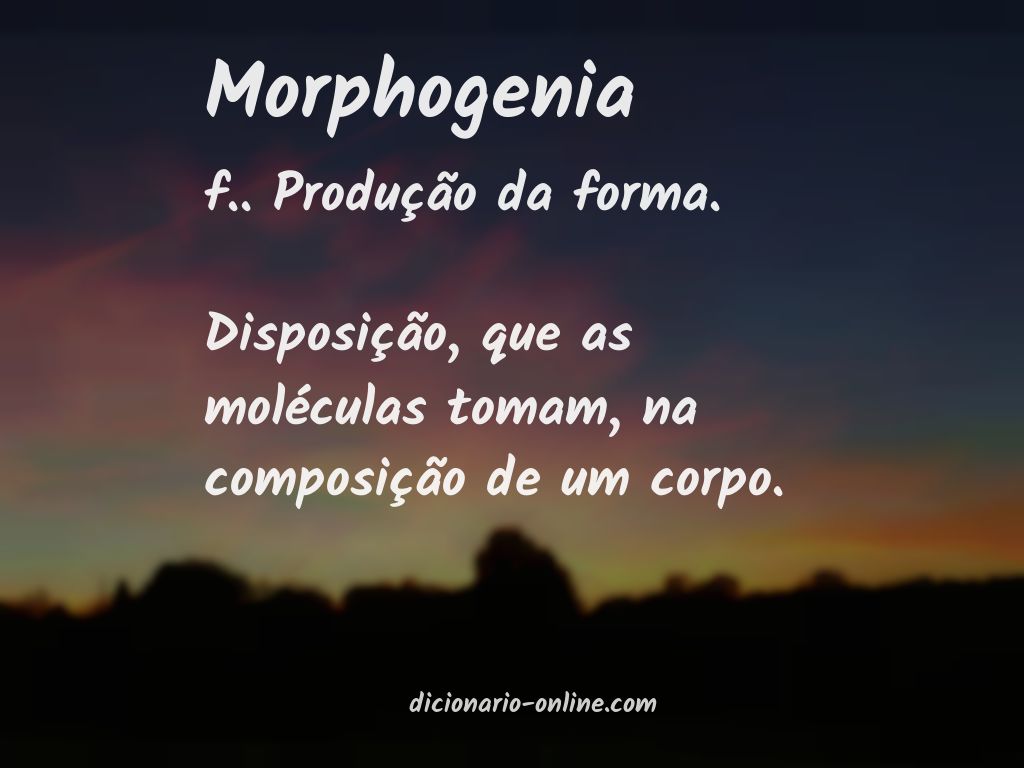 Significado de morphogenia