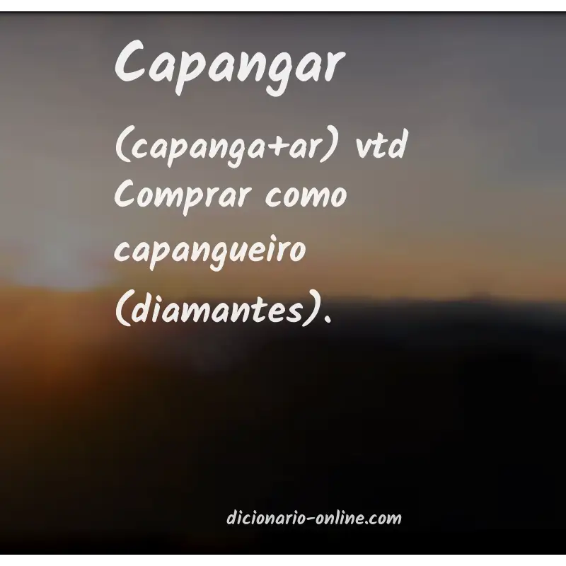 Significado de capangar