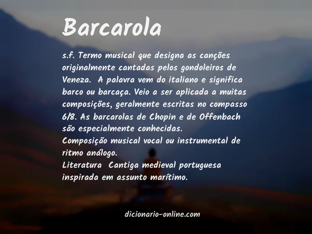 Significado de barcarola