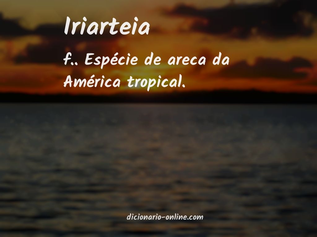 Significado de iriarteia