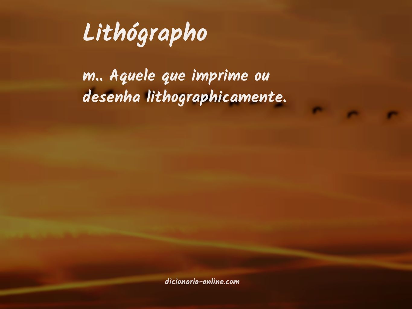 Significado de lithógrapho