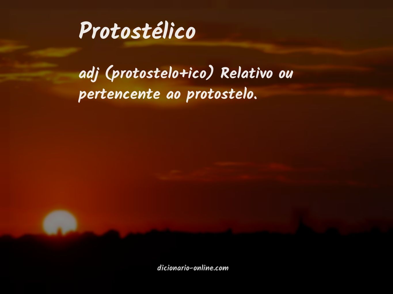 Significado de protostélico