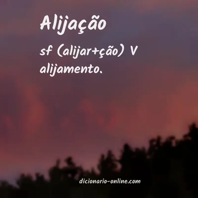 Significado de alijação
