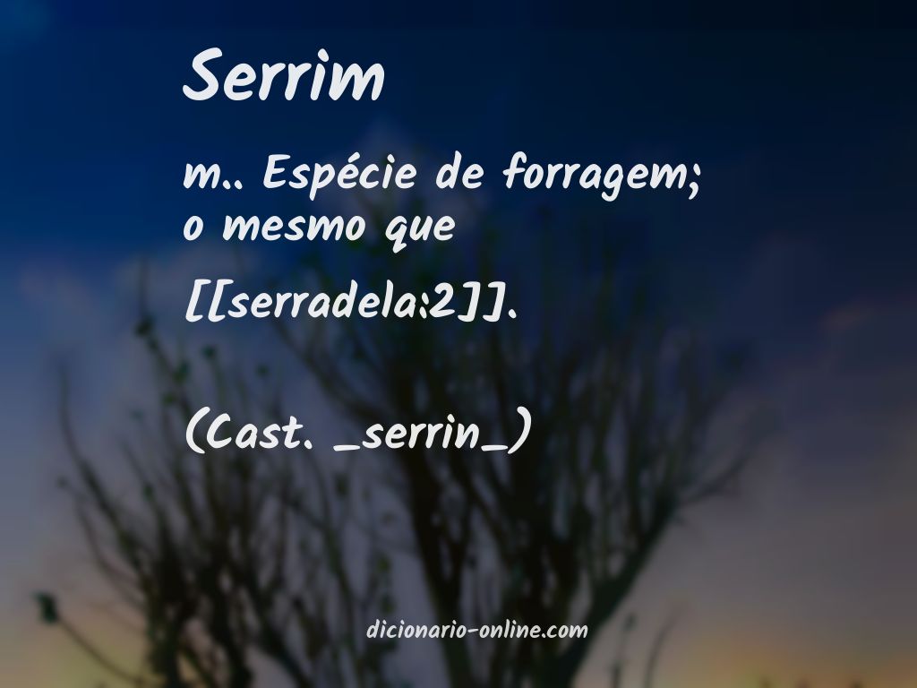 Significado de serrim