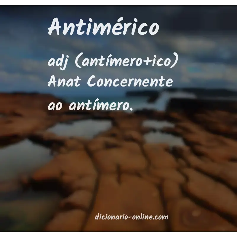Significado de antimérico
