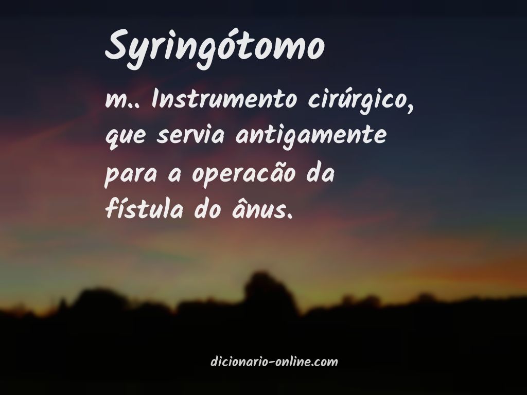 Significado de syringótomo