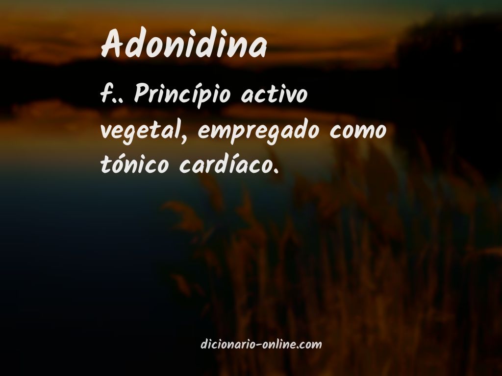 Significado de adonidina