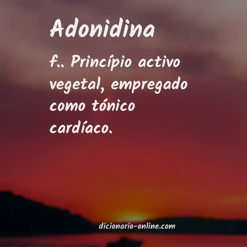 Significado de adonidina
