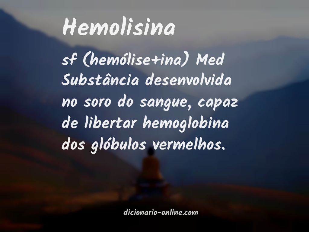 Significado de hemolisina