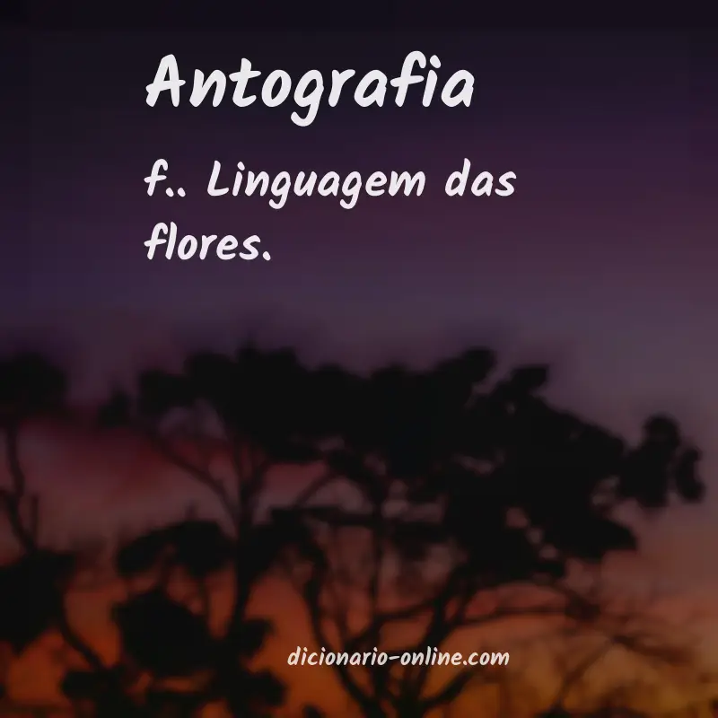 Significado de antografia