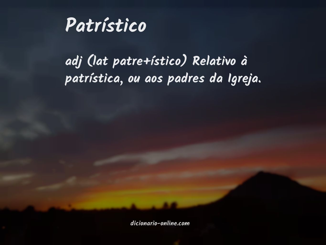 Significado de patrístico