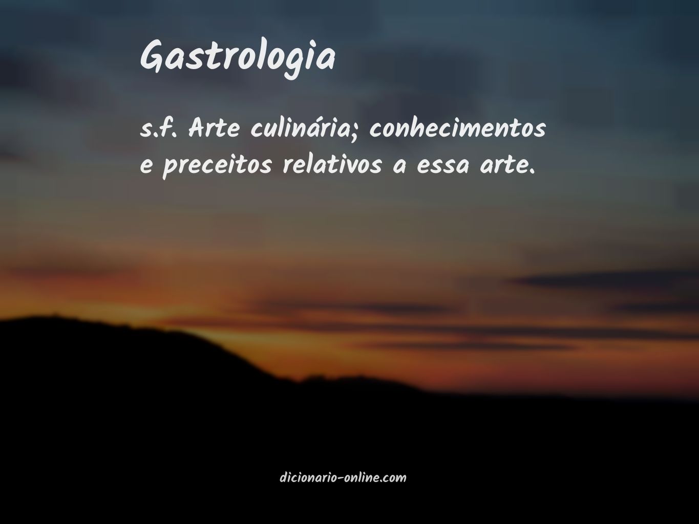 Significado de gastrologia