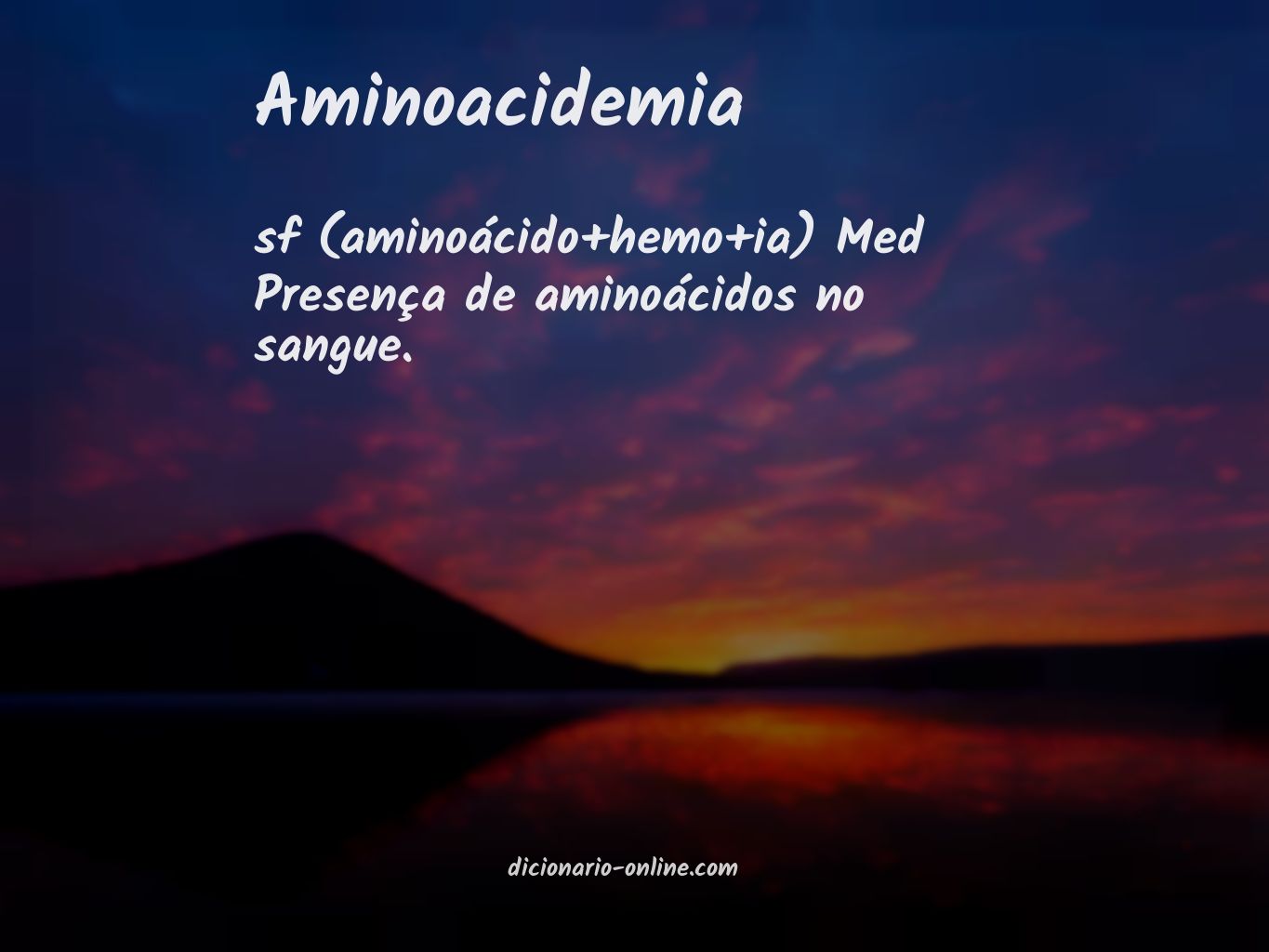 Significado de aminoacidemia