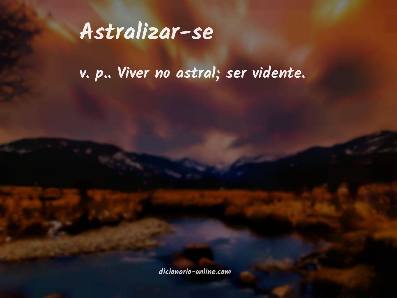 Significado de astralizar-se