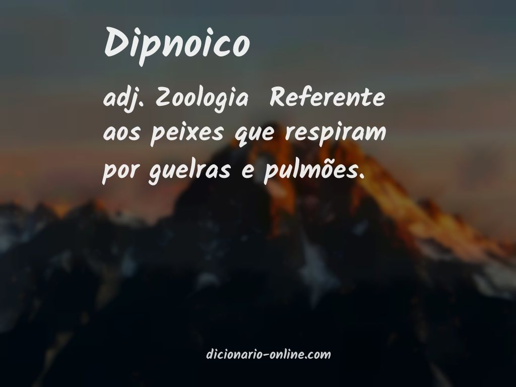 Significado de dipnoico