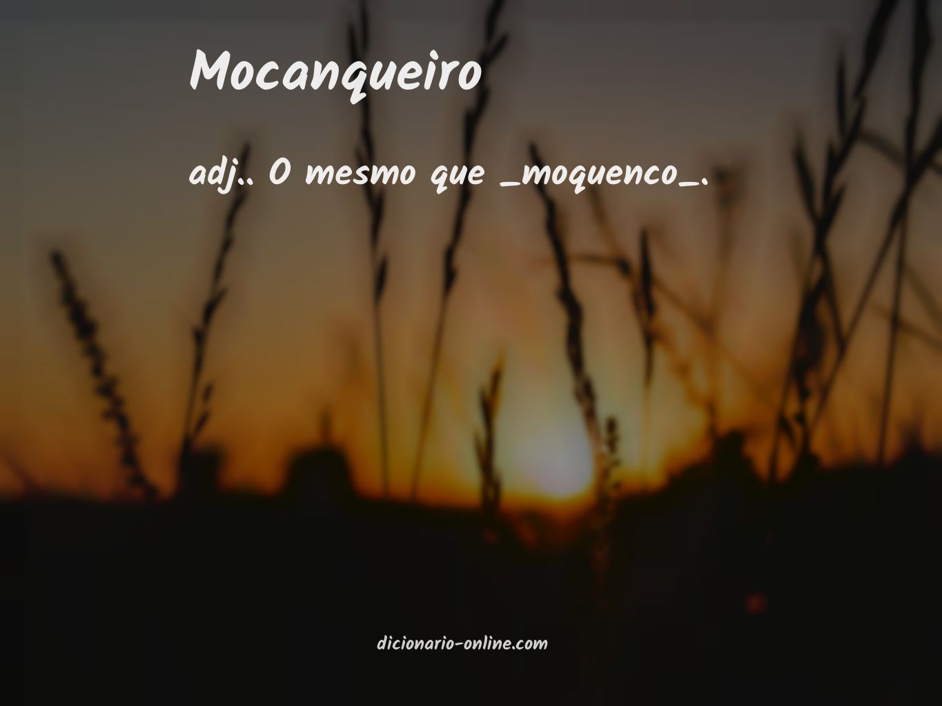 Significado de mocanqueiro