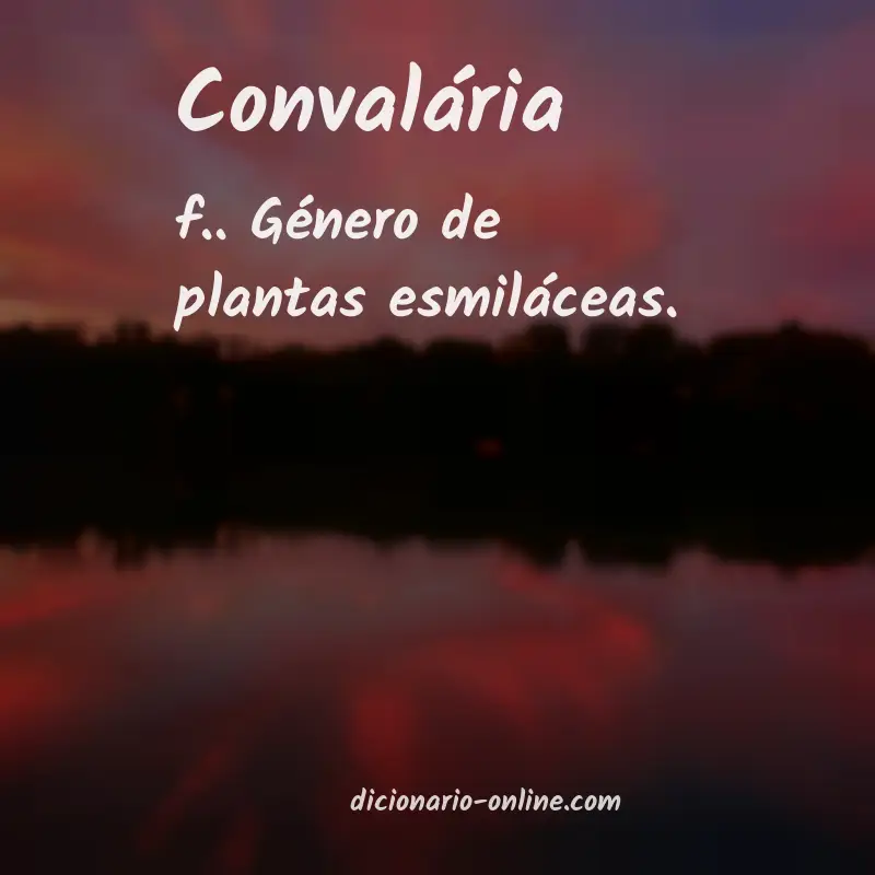 Significado de convalária