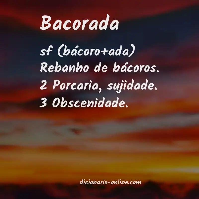 Significado de bacorada