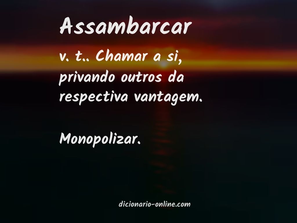 Significado de assambarcar