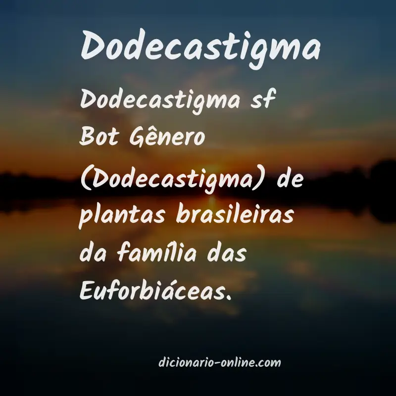 Significado de dodecastigma