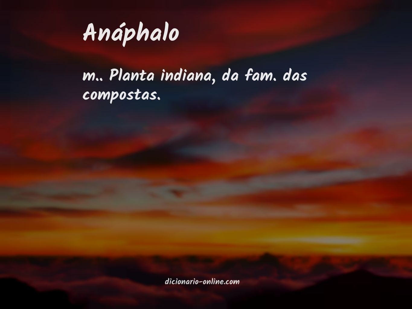 Significado de anáphalo