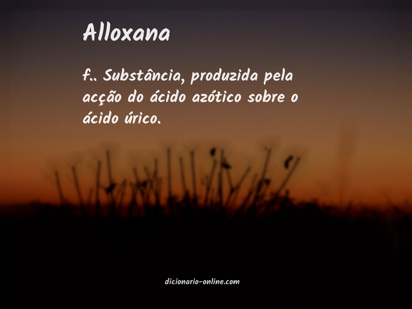 Significado de alloxana