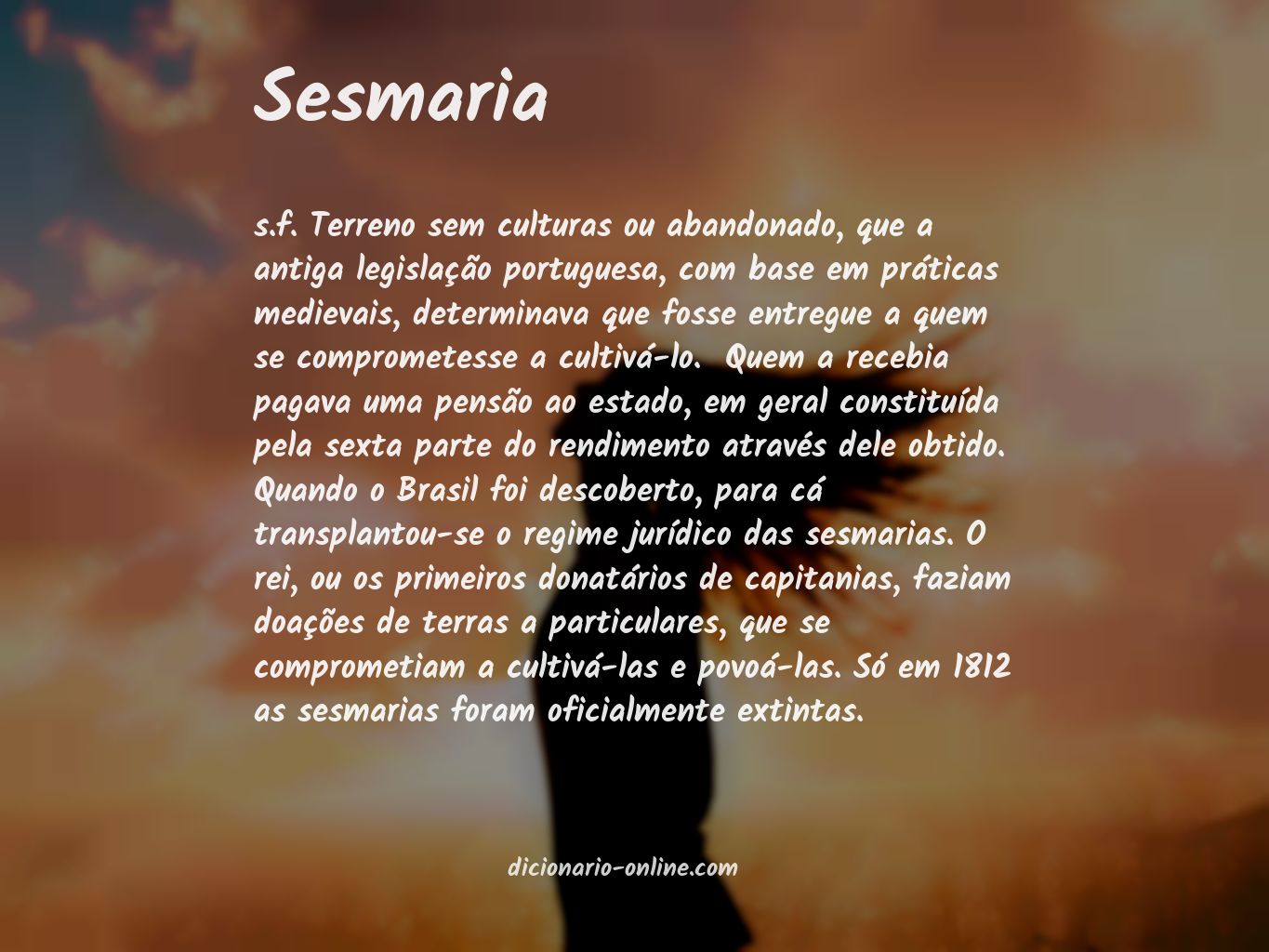 Significado de sesmaria