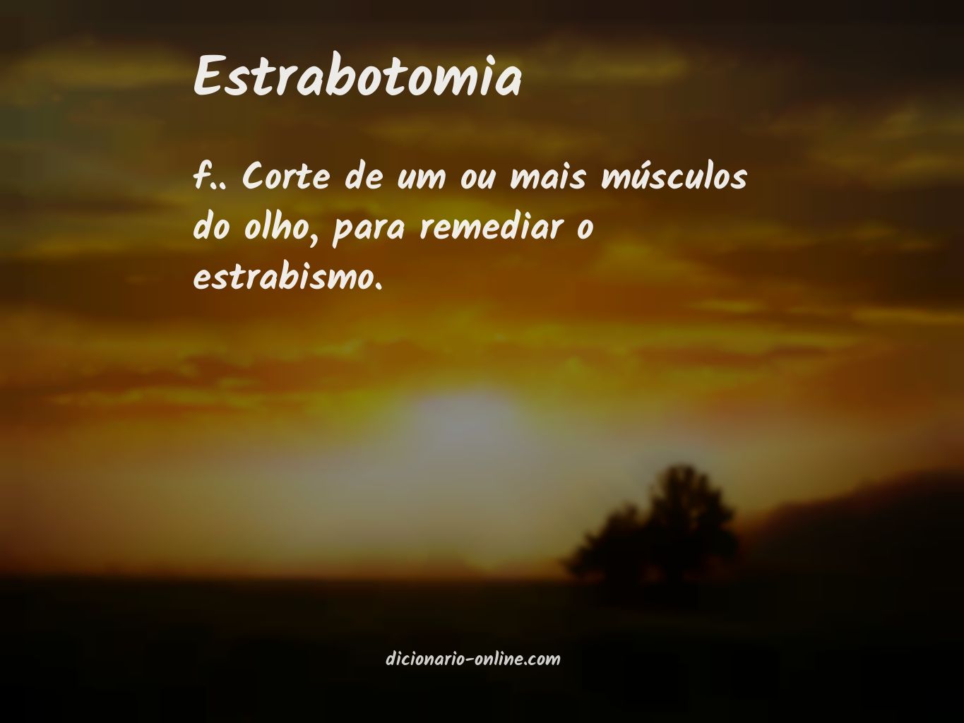 Significado de estrabotomia