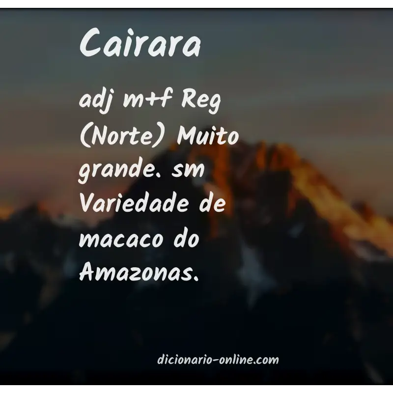 Significado de cairara