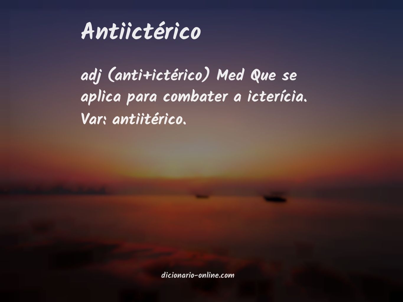 Significado de antiictérico