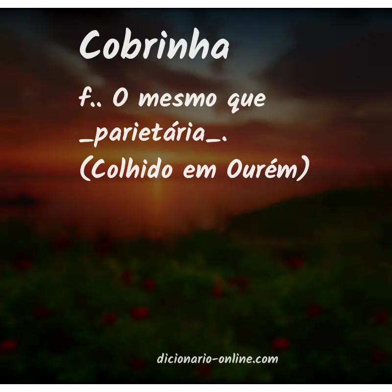 Significado de cobrinha