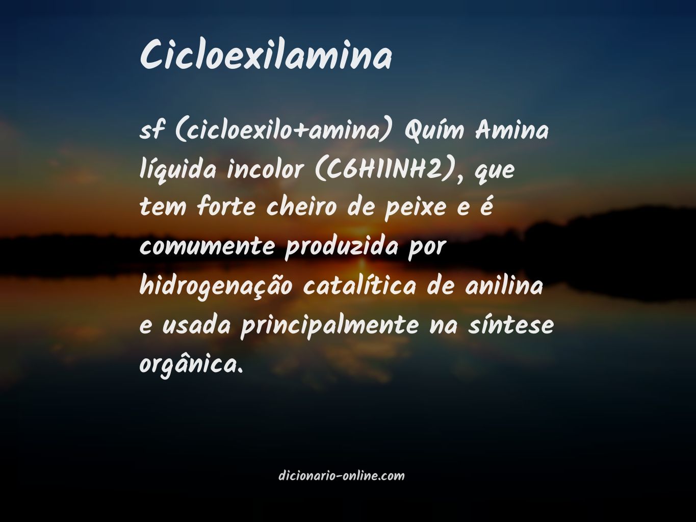 Significado de cicloexilamina