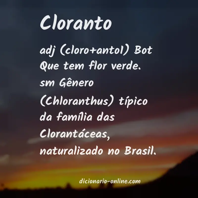 Significado de cloranto
