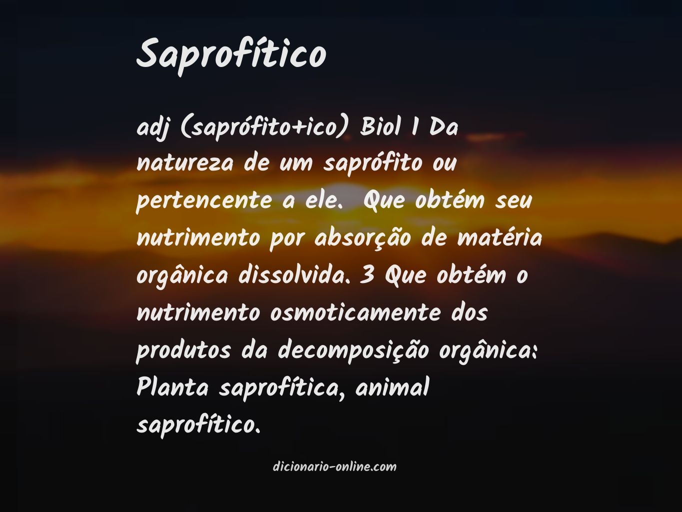 Significado de saprofítico