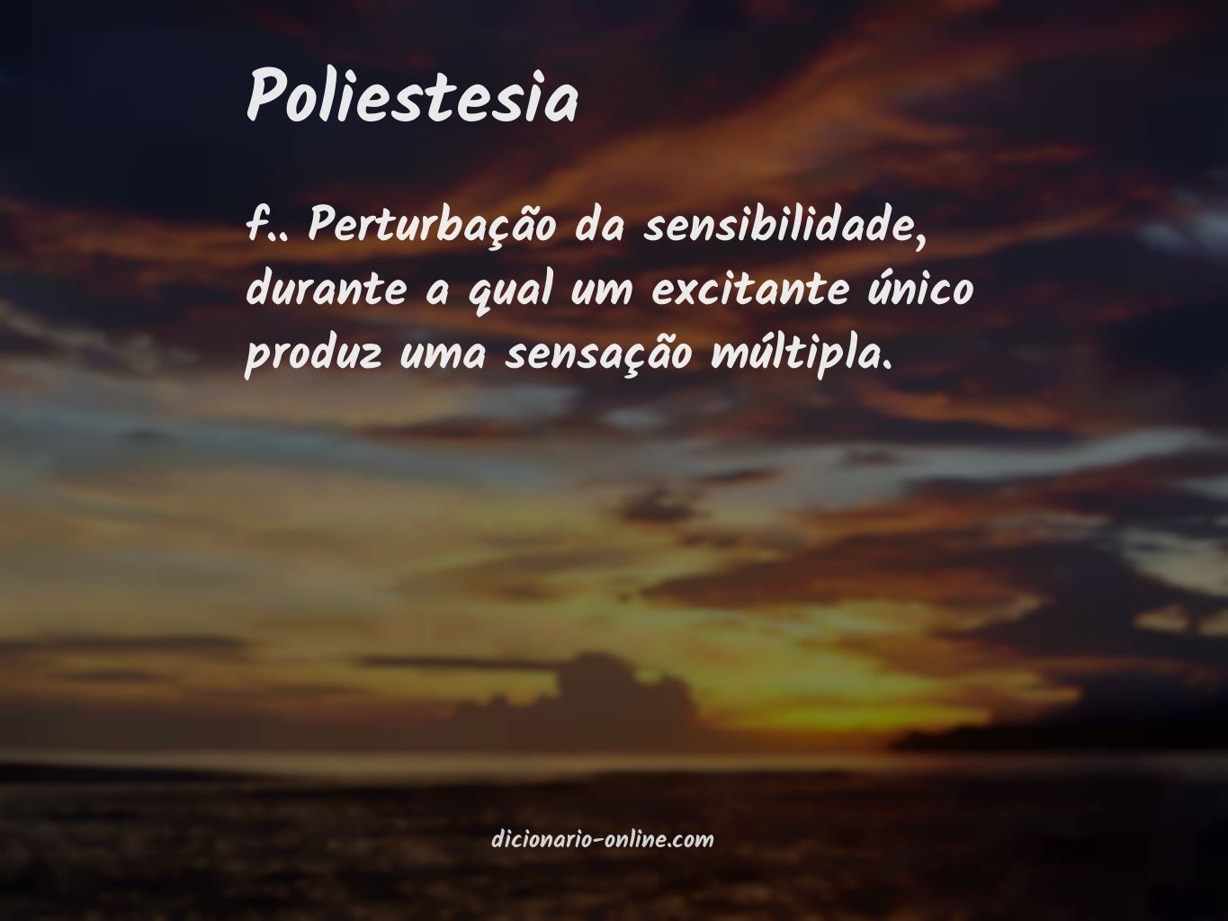 Significado de poliestesia