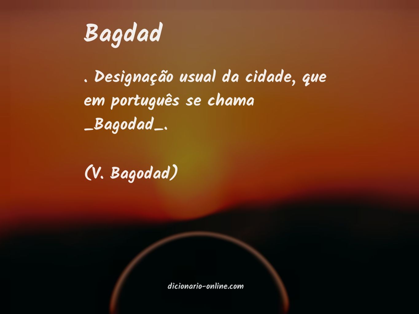 Significado de bagdad