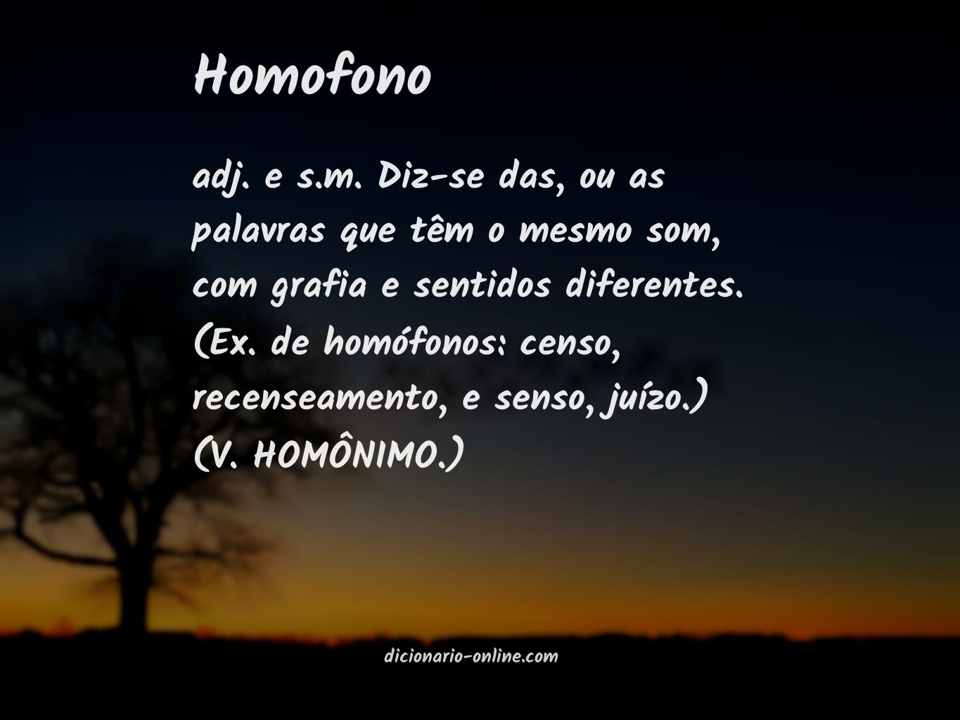 Significado de homofono