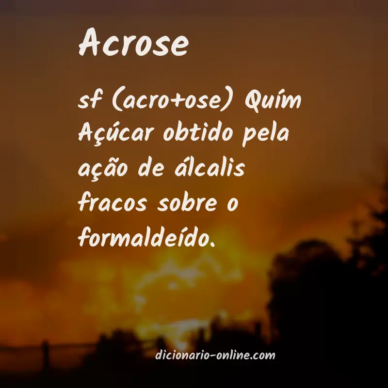 Significado de acrose