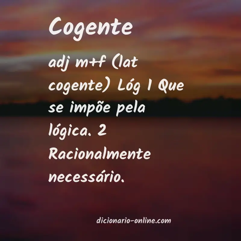 Significado de cogente