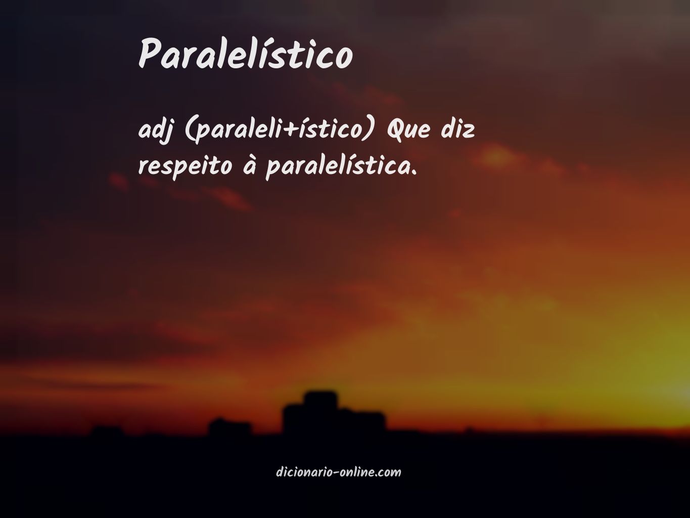 Significado de paralelístico