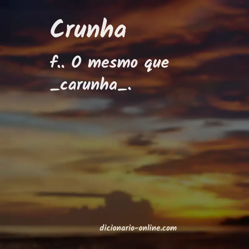 Significado de crunha