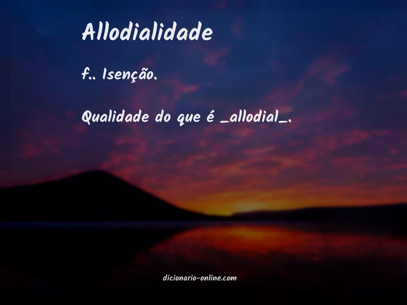 Significado de allodialidade