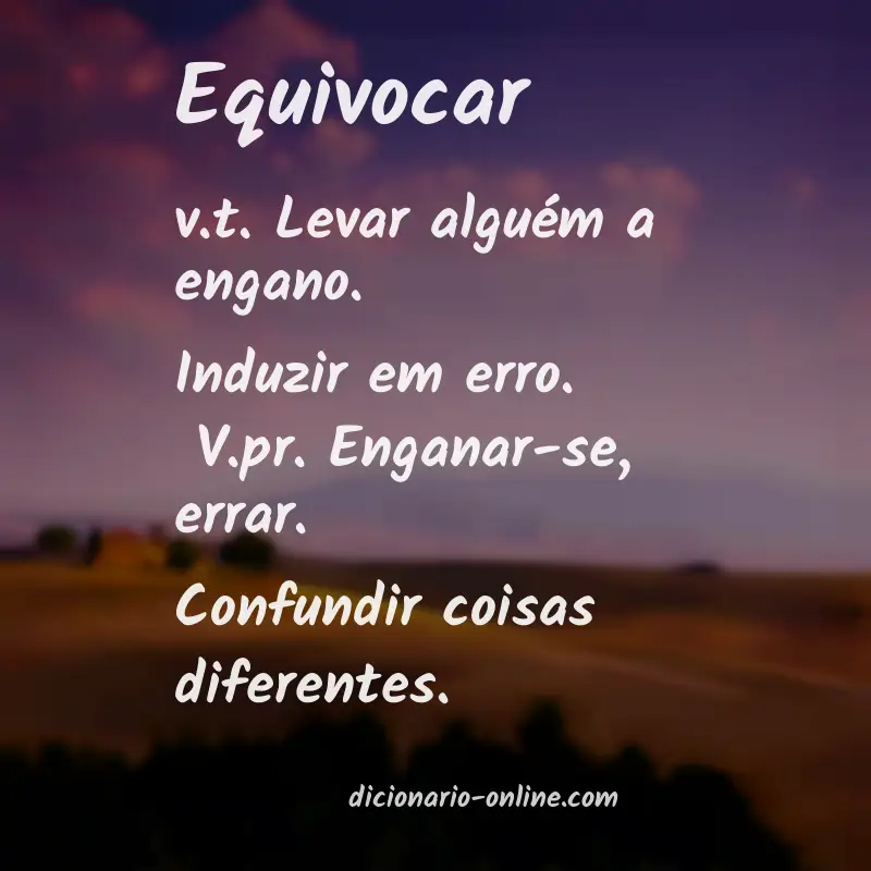 Significado de equivocar